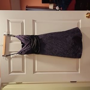 Purple and Black spaghetti strap dress